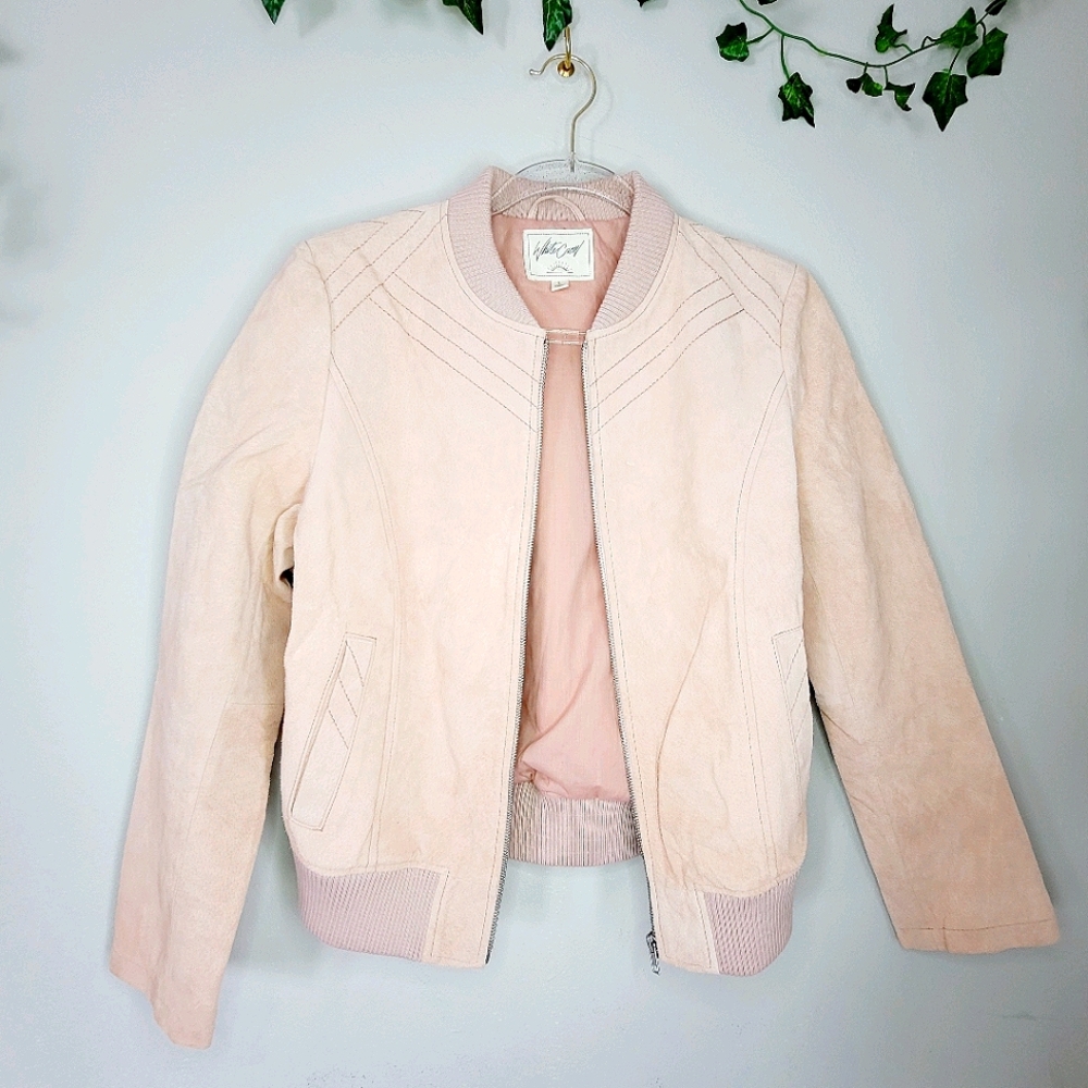 WHITE CROW SUEDE BOMBER JACKET NEW